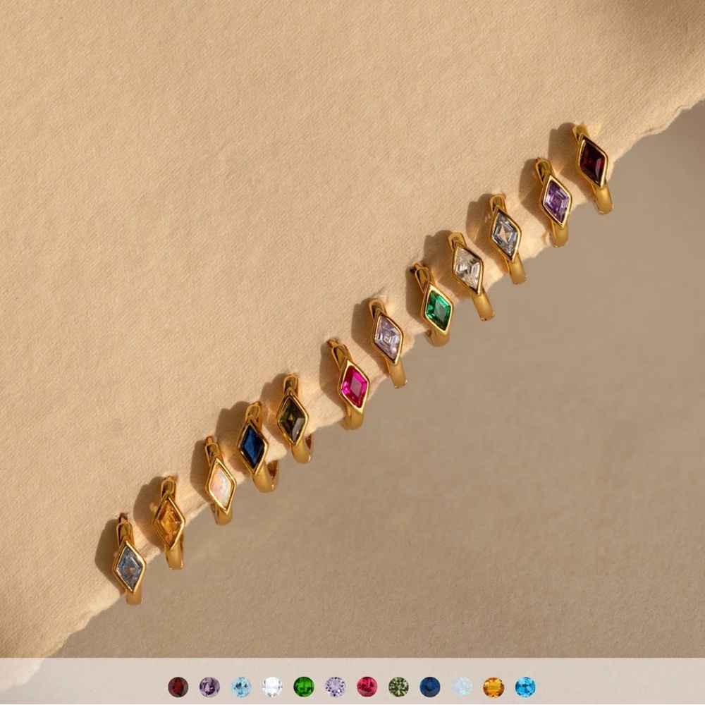 Birthstone Huggies